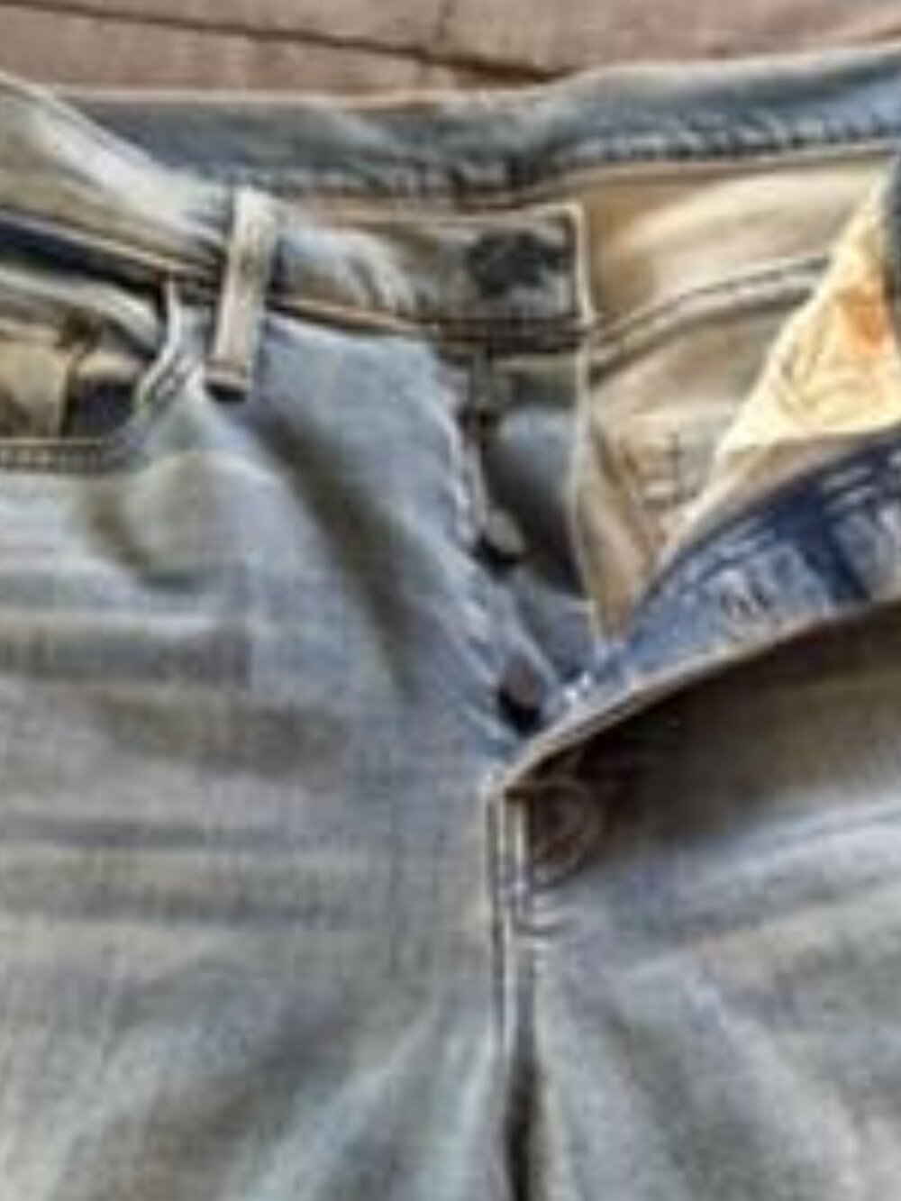 Mother wide legged frayed hem button fly jeans - Picture 4 of 12